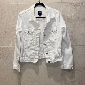 Womens gap bright white jean jacket